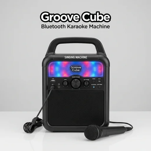 Singing Machine Groove Cube Bluetooth Karaoke Machine